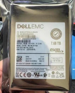DELL Samsung PM1733 7.68TB SSD NVME MZWLR7T6HALA-00AD3 MZ-WLJ7T60 U.2 PCIE4.0 X4 - Picture 1 of 1