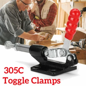 500Lb Toggle Clamp 305C Horizontal Quick Release Clip Hand Tool Clamping Bar - Picture 1 of 6