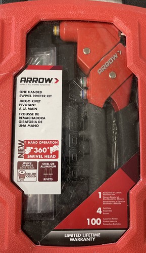 Arrow Fastener 1-Handed Swivel Metal Riveter Kit RT187SHK 79055187776| eBay