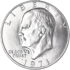 Münze 1971 D Eisenhower Ike Dollar Stempelglanz - Bild 1 von 2