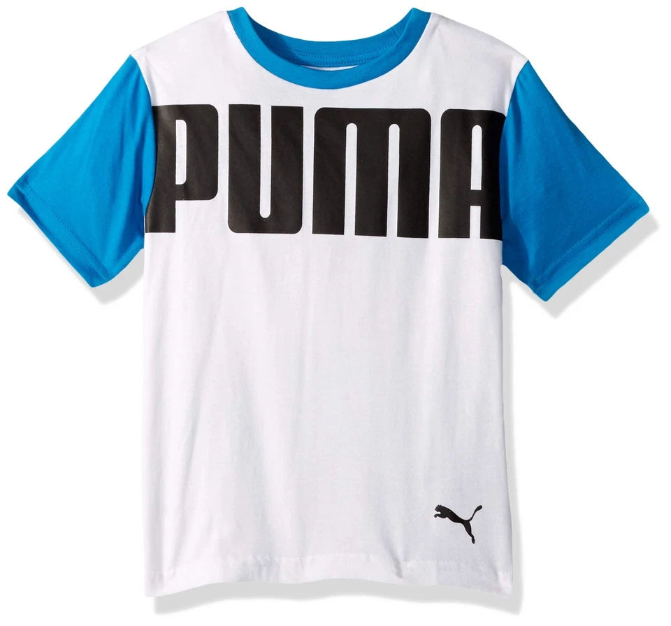 Camiseta de manga corta con gráfico pequeño de PUMA para niños, blanca23, 6 Foto 1 de 1