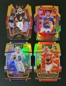 2021 Select Football BLACK/GOLD Die-Cut PRIZMS with Rookies You Pick the Card