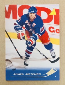 1995-96 Pinnacle Rangers Hockey Card #5 Mark Messier