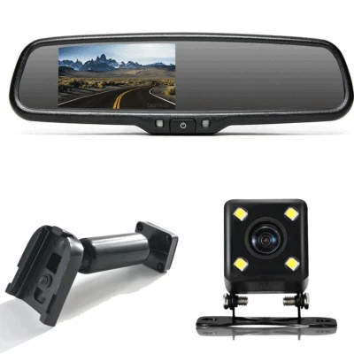 4.3'' Car Replacement Mirror Monitor No1 Bracket Backup Camera For Jeep Mazda - Image 1 of 4