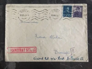 1943 Sibiu Censored Cover To Bucarest Romania - Picture 1 of 2