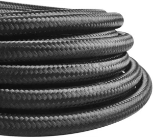 (150 FT) High Performance BLK AN6 CPE liner hose w/ dual layer, SS + Nylon Cover - Picture 1 of 3