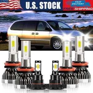 For Chrysler Town & Country 2010-2016 6X LED Headlight Bulbs High Low+ Fog Light - Picture 1 of 12