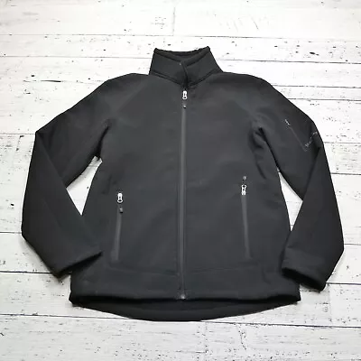 Eddie Bauer Soft Shell Jacket Mens Black Full Zip Pockets Fleece Lined Windbreak - Image 1 of 4