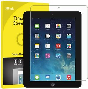 JETech 2 Pack Genuine Tempered Glass 9H Screen Protector For Apple iPad 4 / 3 /2