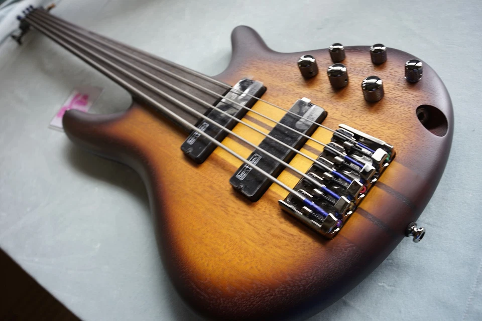 Ibanez SRF705-BBF Fretless Electric Bass 5 String Workshop Brown Burst Flat
