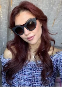 New WILL.I.AM  Oversized 48mm Cat Eye Black Women's Sunglasses . - Picture 1 of 11