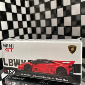 1:64 MINI GT 129 LB WORKS Lamborghini Huracán GT Rosso Mars LHD New - Picture 1 of 2