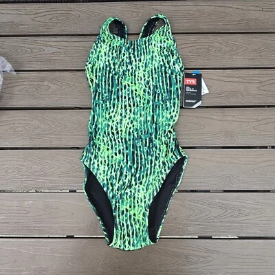 Nuevo traje de baño de una pieza para mujer TYR Durafast Lite Atolla MaxFit verde talla 30 Foto 1 de 3