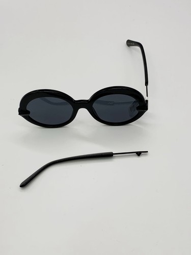 $199 Karen Walker Romancer 1801790 Women's Black Round Sunglasses 56 21 145