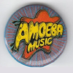 Amoeba Music Pin Button Pinback Record Store Logo Starburst 1in Retro Hollywood - Picture 1 of 3