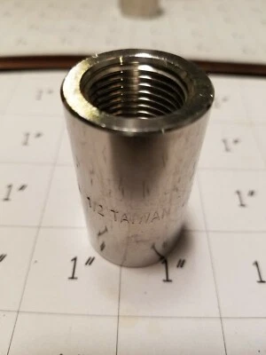 1/2" B16 3000#(3M)Female (NPT) Full Threaded Coupling A/SA F182 304/L Stainless - Image 1 of 4