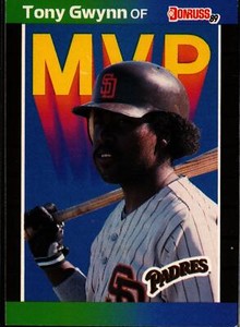 1989 Donruss #BC-20 Tony Gwynn "� 1988 LEAF, INC." & "* Denotes *" on back Bonus