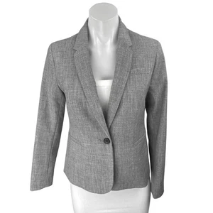 Banana Republic Damen grau Langarm Ein Knopf Blazer Mantel Jacke Größe 0P - Bild 1 von 4