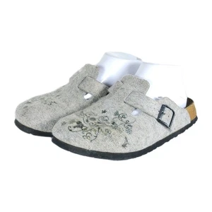 Scarpe zoccoli Birkenstock Papillio donna Boston EU38 US7 grigio lana stampa floreale - Foto 1 di 22