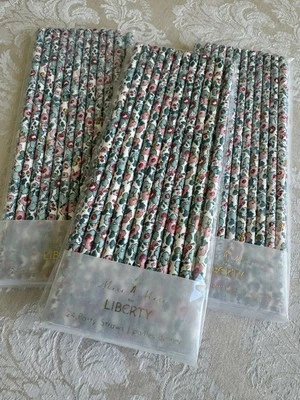 Meri Meri Liberty of London Paper Party Straws NEW Lot of 3 - Image 1 of 4