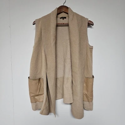 Cárdigan LaFayette 148 Lana Tostada Lagenlook Grande Talla Pequeña Capas Acogedor Foto 1 de 4