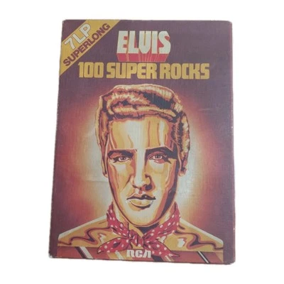 ELVIS PRESLEY -  100 SUPER ROCKS - 4 MC-Box-Set Musik Kassetten Bonus-Poster - Bild 1 von 4