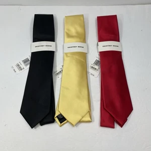 Menge 3 Geoffrey Beene Krawatte Erwachsene Standardgröße schwarz rot gelb NEU $ 165 - Bild 1 von 10