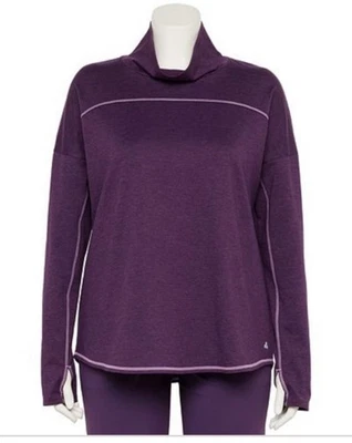 Womens plus 2X Tek Gear Warmwear Mockneck Top Sweatshirt NWT $35 Stretch Wicking - Image 1 of 4