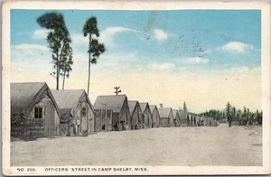1918 CAMP SHELBY, Mississippi Postal "Calle de los Oficiales" Primera Guerra Mundial Ejército Base Militar - Imagen 1 de 2