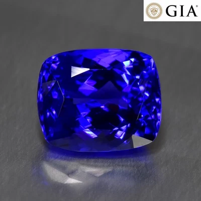 ¡Certificado GIA 7,71 quilates! Tanzanita bloque 'D' natural _ Cojín piedras preciosas sueltas Foto 1 de 3