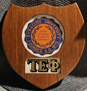 SYRACUSE UNIVERSITY SUOS CULTORES SCIENTIA CORONAT Tau Epsilon Phi VANTAGE  - Picture 1 of 5