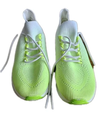 DKNY ASHLY SNEAKERS NEON GREEN WHITE Women's Shoes Size  10M  41B UK 7.5M - Image 1 of 4