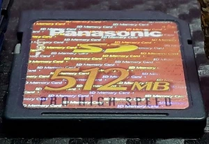 512MB SD Card Memory Panasonic Gold High Speed For Digital Camera - Picture 1 of 2
