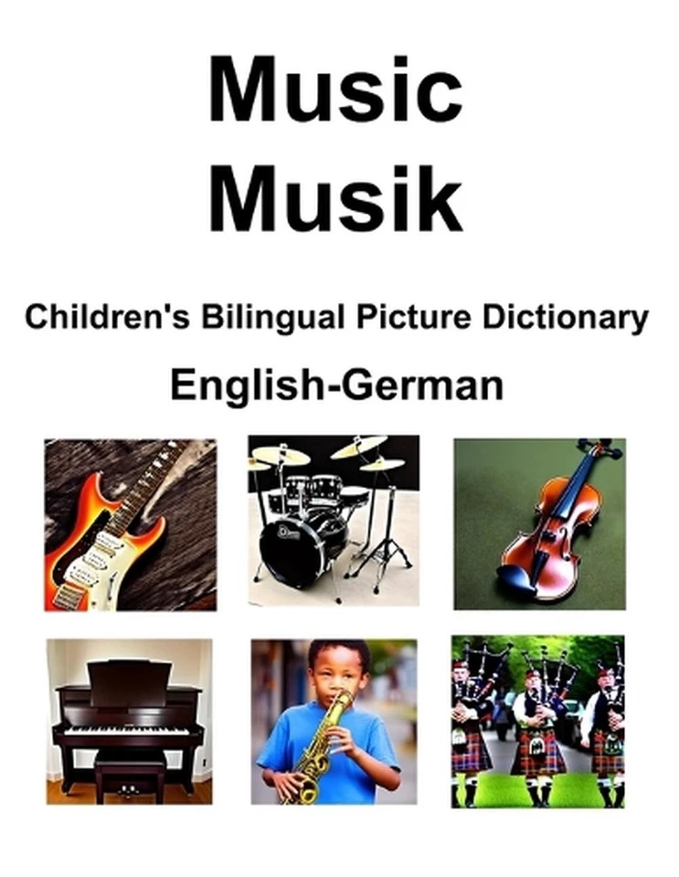 English-German Music / Musik Children's Bilingual Picture Dictionary by Suzanne - Image 1 of 1