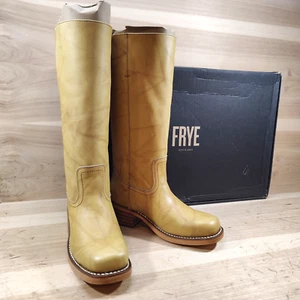 Frye Campus 14L Banana Damenstiefel 8 B gelb eckige Zehenpartie Westernstiefel - Bild 1 von 11