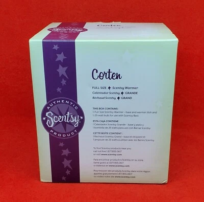 Plato calentador tamaño completo SCENTSY CORTEN RETIRADO NUEVO EN CAJA Foto 1 de 3