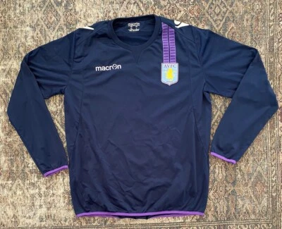 AVFC Aston Villa Long Sleeve MACRON Soccer Jersey Football Shirt Premier League  - Image 1 of 4