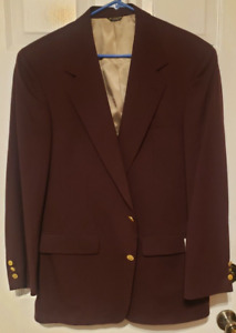 Bill Blass 100% Worsted Wool Blazer/Sportcoat Sz 42L Burgundy USA Made NWT