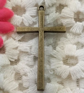 Free Ship 32 pcs bronze plated cross charms pendant 43x25mm H-5030 - Picture 1 of 4