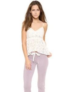 ZINKE Annabelle CAMI TOP Laser Cut FLORAL Off White LOUNGEWEAR Lingerie ( S ) - Picture 1 of 1