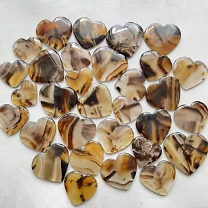 Cuore naturale agata Montana cabochon sciolto pietra preziosa fatta a mano - Foto 1 di 5