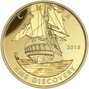 1 oz Kanada Goldmünze Tall Ships Legacy - Discovery 2016 PP mit Zertifikat,Box - Bild 1 von 3