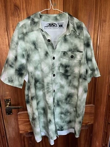 Men's Green Tie Dye Pipeline Shirt, Size L, perfect condition - Picture 1 of 3