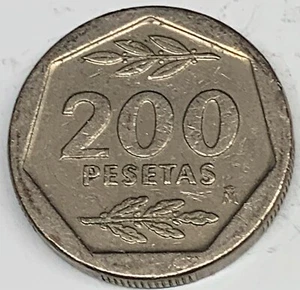 # C5122 SPAIN COIN, 200 PESETAS 1987 - Picture 1 of 2