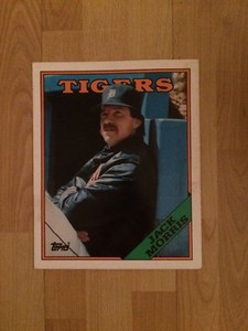 Vintage 1988 Topps Jack Morris Baseball Card #340 School Paper Pocket Folder