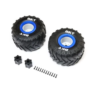 Losi LOS-1819 BKT 2.6" MT Tire/Wheel Med w/ Beadlock Ring Blue (2) for LMT 2.0 - Picture 1 of 1