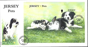 2003 Jersey Pets Miniature Sheet First Day Cover - Picture 1 of 1