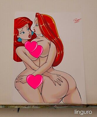 Jessica Rabbit Ariel Mermaid Print 8.5x11 By Keyeske • 6.79$