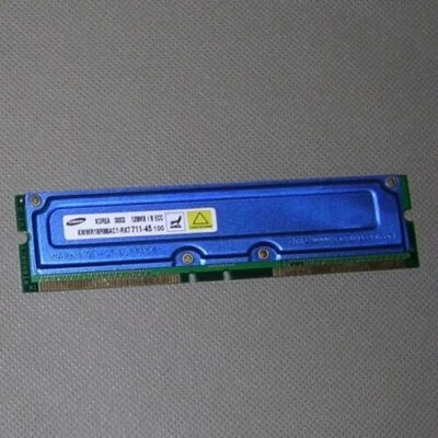 Samsung KMMR18R88AC1-RK7 (Cobalt Blue Color) RAM 128MB / 8ECC RDRAM 184 Pin RIMM - Image 1 of 2