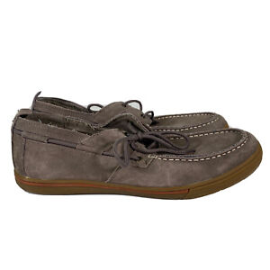 Tommy Bahama Men's Gray Suede Lace Up Calderon Boat Shoes Sz 9
